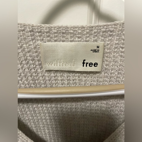 Wilfred Free Waffled Knit Sweater, Off White, Medium - Picture 3 of 5